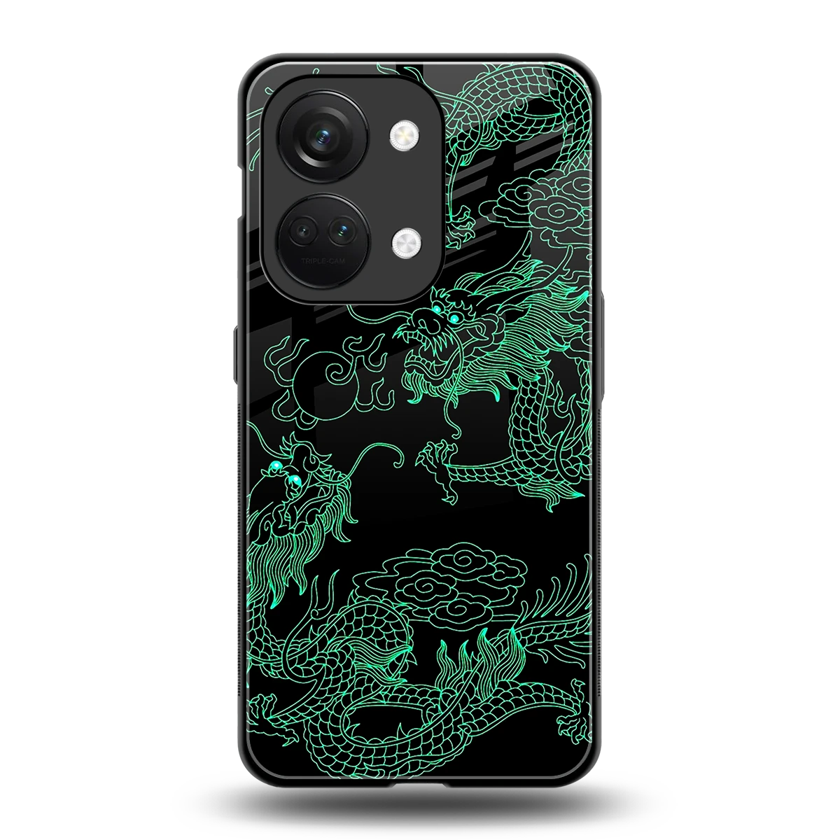 Dragons Green back phone cover | glass case for oneplus nord 3