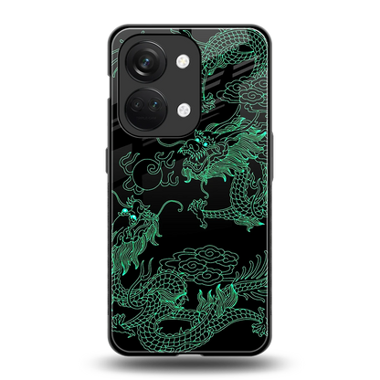 Dragons Green back phone cover | glass case for oneplus nord 3