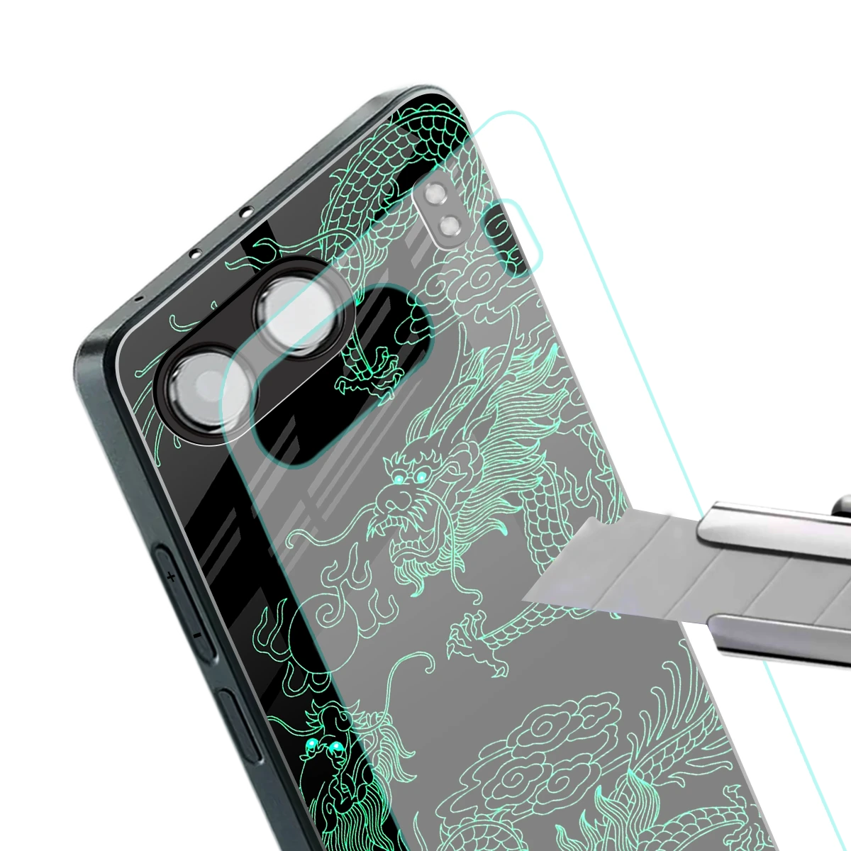 Dragons Green stylish phone case for oneplus nord 4 | glossy glass and slim fit
