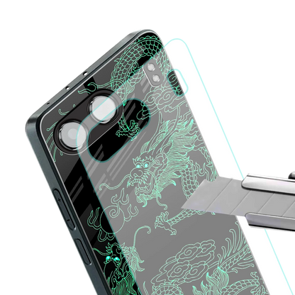 Dragons Green stylish phone case for oneplus nord 4 | glossy glass and slim fit