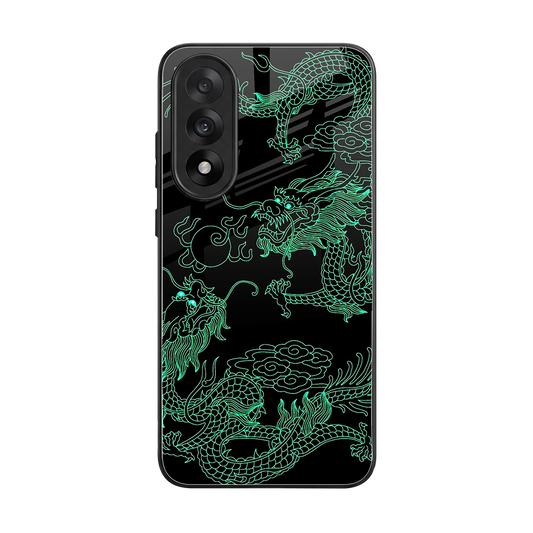 Dragons Green back phone cover | glass case for oneplus nord 5