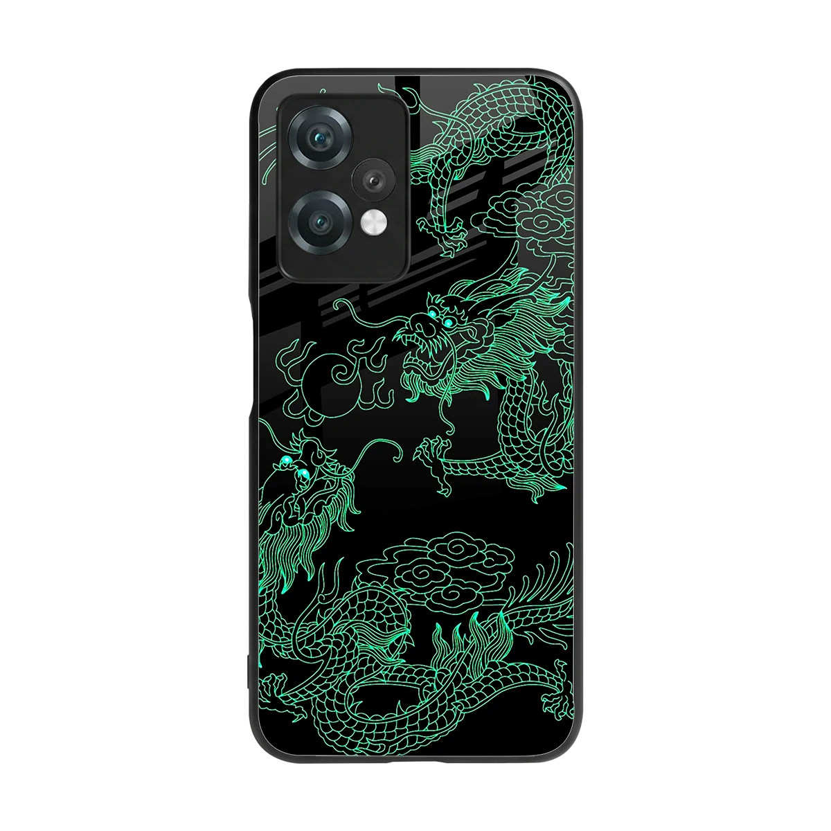Dragons Green back phone cover | glass case for oneplus nord ce 2 lite