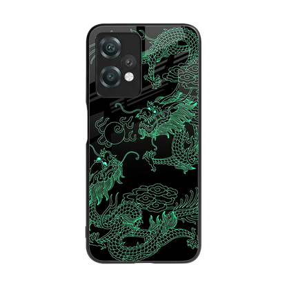 Dragons Green back phone cover | glass case for oneplus nord ce 2 lite