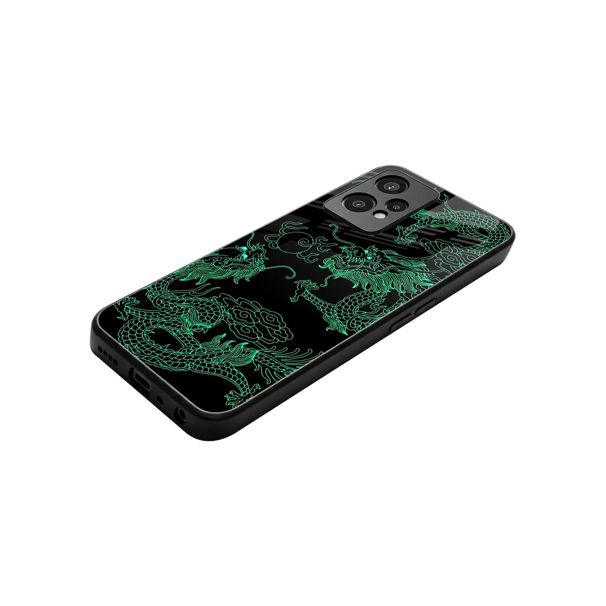 Dragons Green stylish phone case for oneplus nord ce 2 lite | glossy glass and slim fit