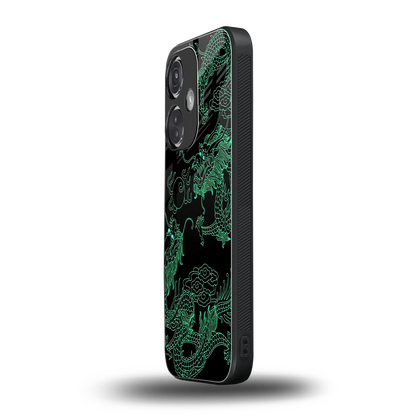 Dragons Green oneplus nord ce 3 mobile cover | shockproof glass phone case