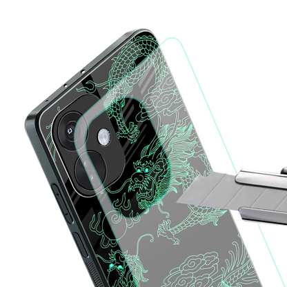 Dragons Green stylish phone case for oneplus nord ce 3 | glossy glass and slim fit