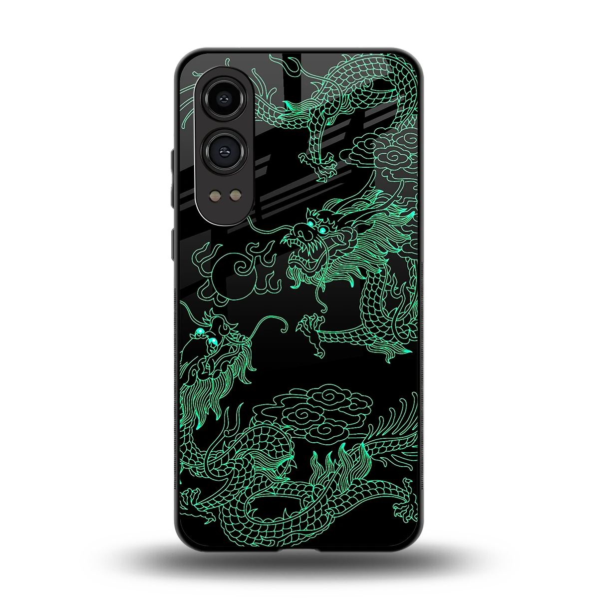 Dragons Green back phone cover | glass case for oneplus nord ce 4 lite