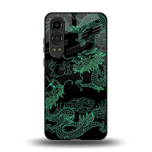 Dragons Green back phone cover | glass case for oneplus nord ce 4 lite