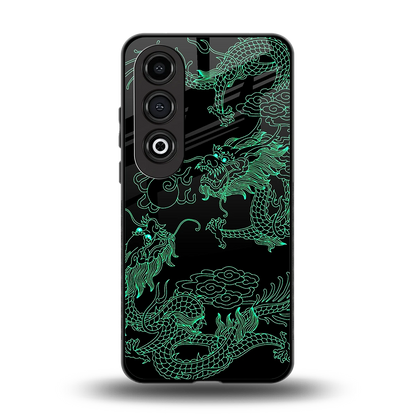 Dragons Green back phone cover | glass case for oneplus nord ce 4