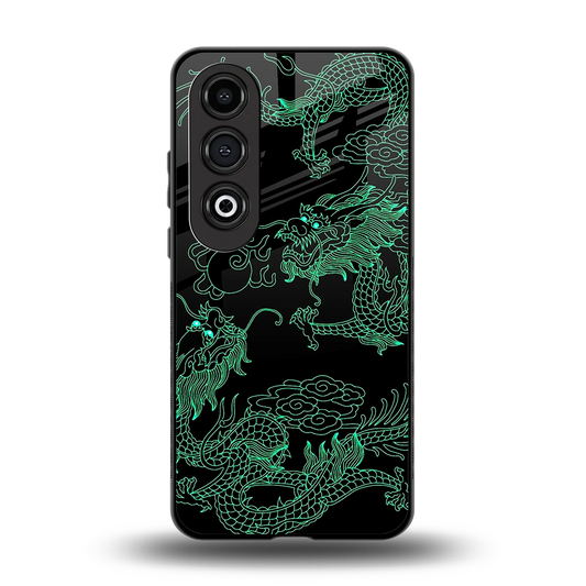 Dragons Green back phone cover | glass case for oneplus nord ce 4