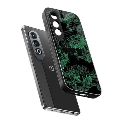 Dragons Green sleek oneplus nord ce 4 cover with tempered glass back and TPU edges