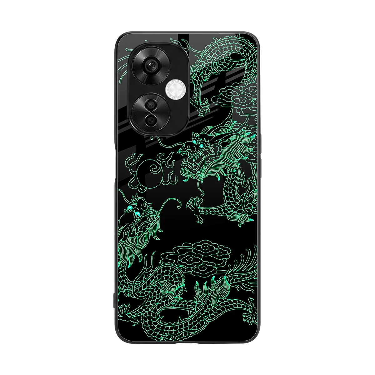 Dragons Green back phone cover | glass case for oneplus nord ce 3 lite