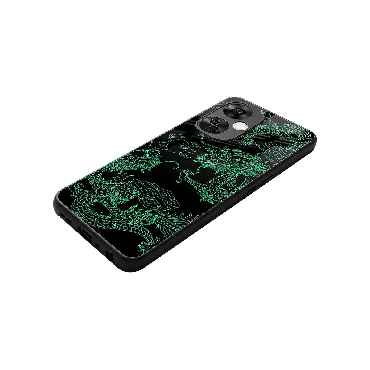 Dragons Green stylish phone case for oneplus nord ce 3 lite | glossy glass and slim fit