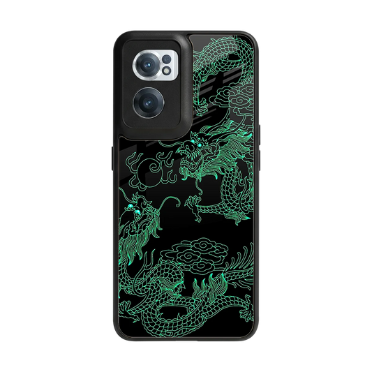Dragons Green back phone cover | glass case for oneplus nord ce 2