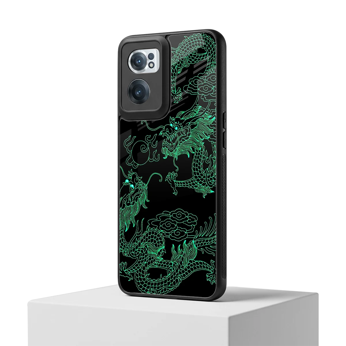 Dragons Green oneplus nord ce 2 mobile cover | shockproof glass phone case
