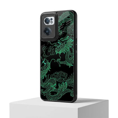 Dragons Green oneplus nord ce 2 mobile cover | shockproof glass phone case