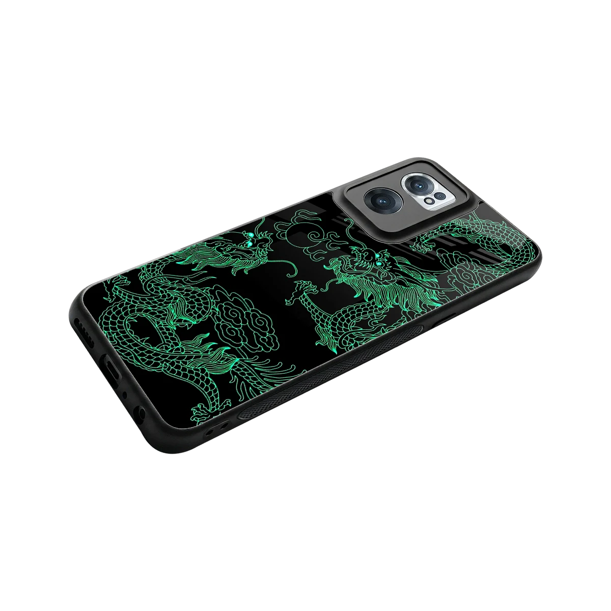 Dragons Green stylish phone case for oneplus nord ce 2 | glossy glass and slim fit