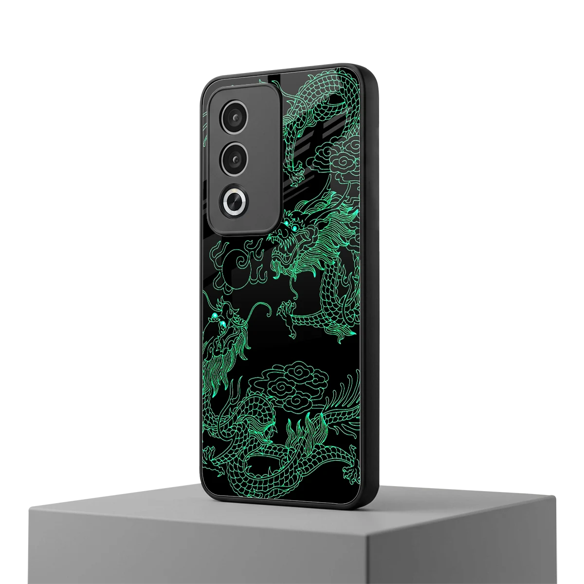 Dragons Green oppo a3 pro mobile cover | shockproof glass phone case