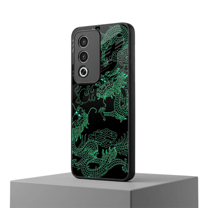 Dragons Green oppo a3 pro mobile cover | shockproof glass phone case