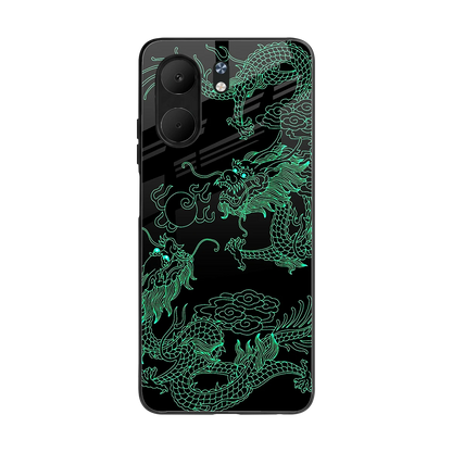Dragons Green back phone cover | glass case for oppo a5x 5g