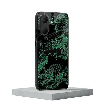 Dragons Green oppo a5x 5g mobile cover | shockproof glass phone case