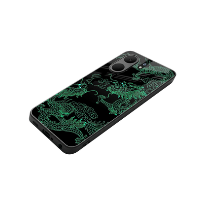 Dragons Green stylish phone case for oppo a5x 5g | glossy glass and slim fit