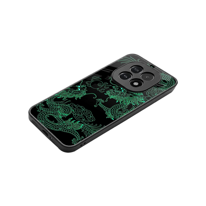 Dragons Green stylish phone case for oppo f29 5g | glossy glass and slim fit