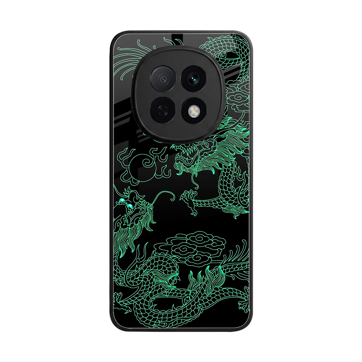 Dragons Green back phone cover | glass case for oppo f29 pro 5g