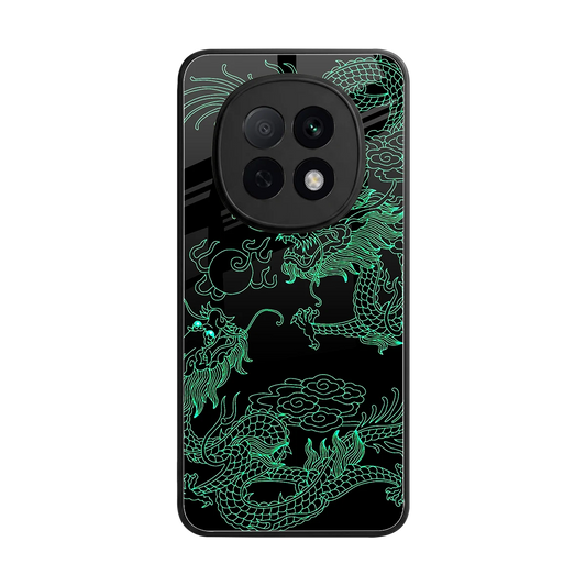 Dragons Green back phone cover | glass case for oppo f29 pro 5g