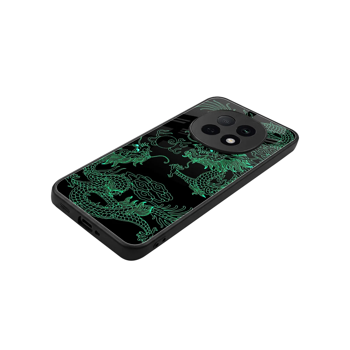Dragons Green stylish phone case for oppo f29 pro 5g | glossy glass and slim fit