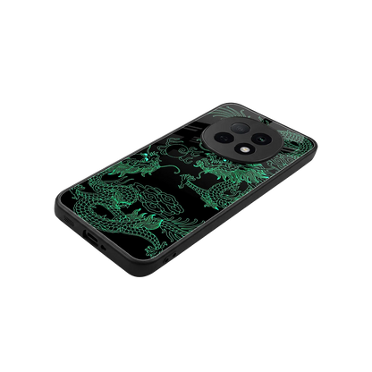 Dragons Green stylish phone case for oppo f29 pro 5g | glossy glass and slim fit