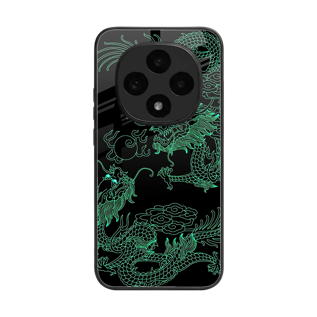 Dragons Green back phone cover | glass case for oppo f31 pro 5g