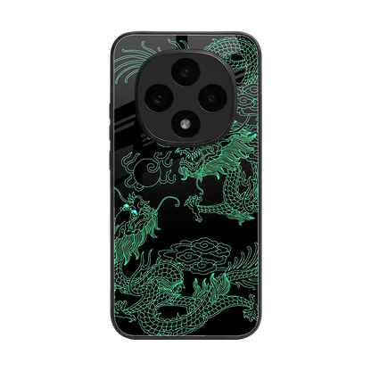 Dragons Green back phone cover | glass case for oppo f31 pro 5g
