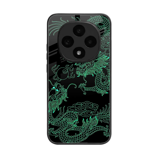 Dragons Green back phone cover | glass case for oppo f31 pro 5g