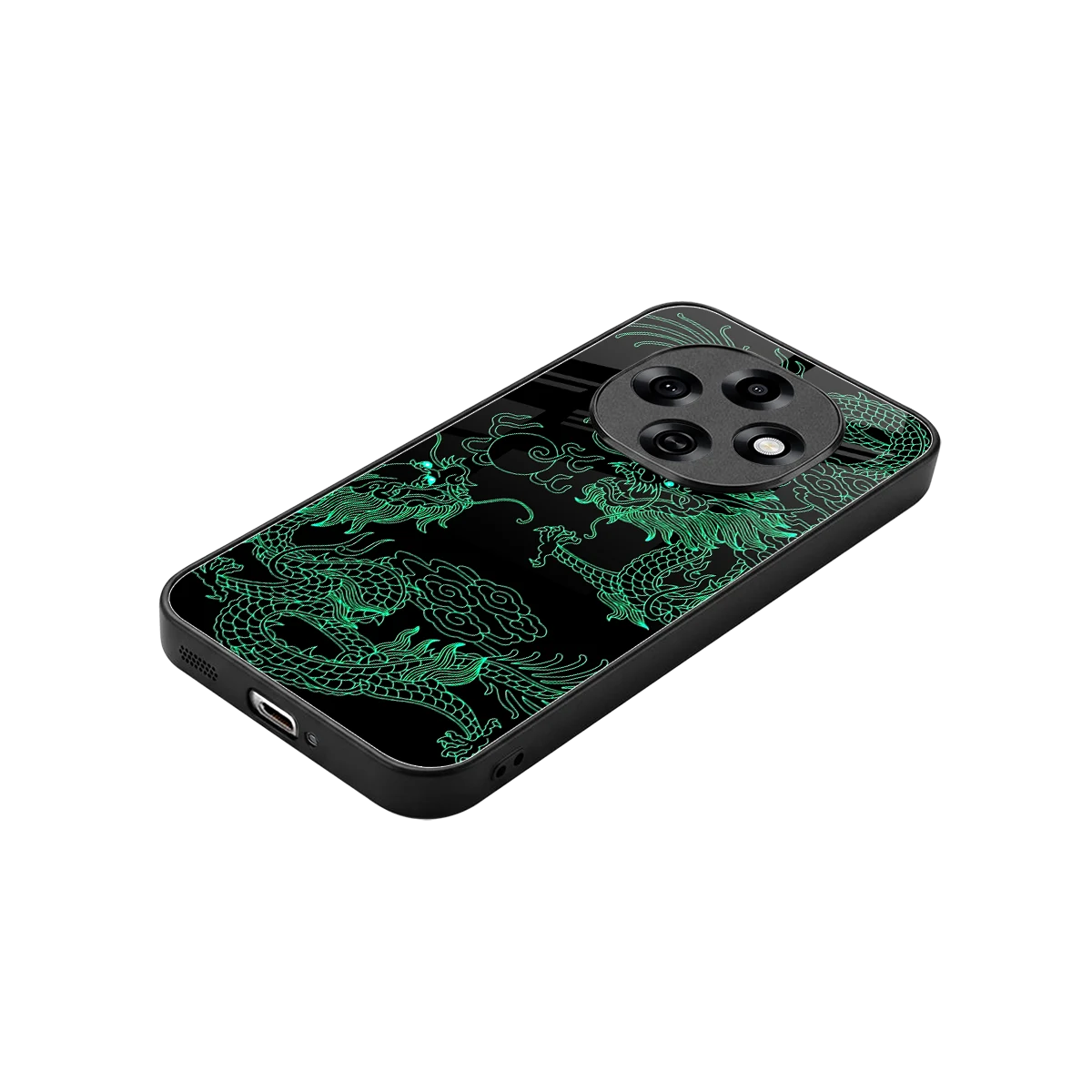 Dragons Green stylish phone case for oppo f31 pro 5g | glossy glass and slim fit