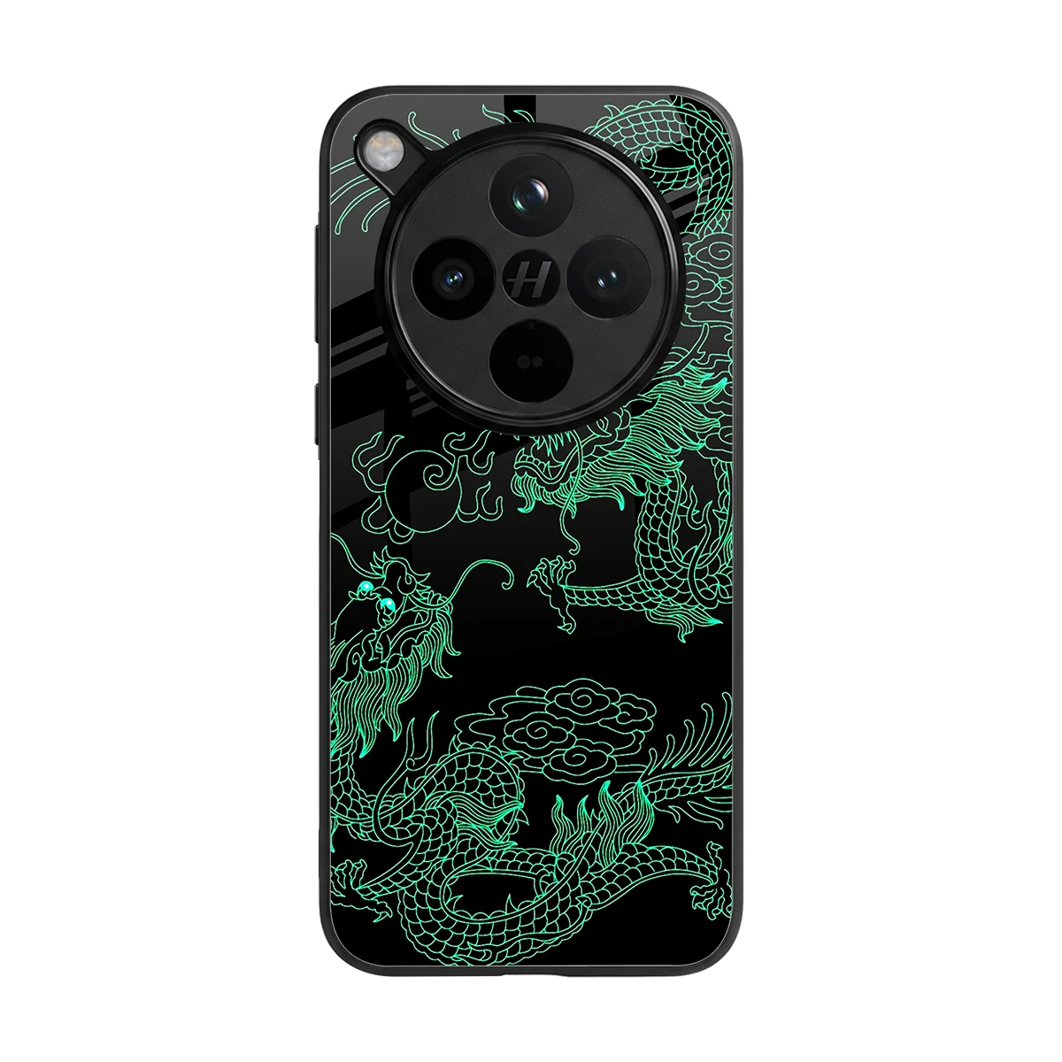 Dragons Green back phone cover | glass case for oppo find x8