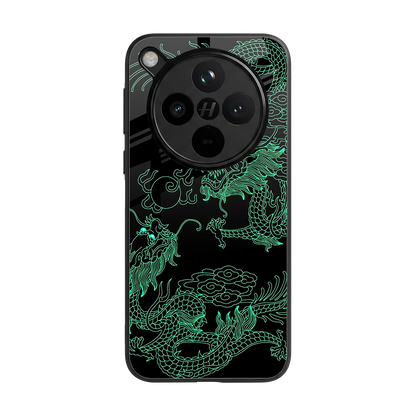 Dragons Green back phone cover | glass case for oppo find x8