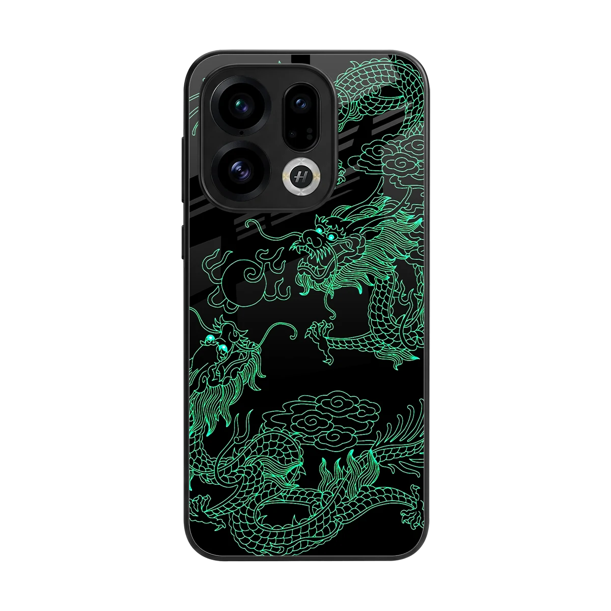 Dragons Green back phone cover | glass case for oppo find x9