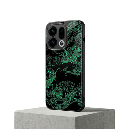 Dragons Green oppo find x9 mobile cover | shockproof glass phone case