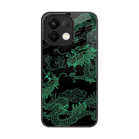 Dragons Green back phone cover | glass case for oppo k13 5g