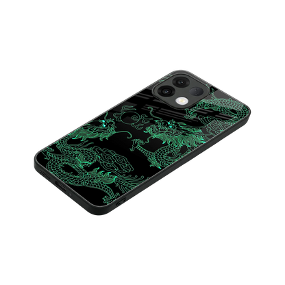 Dragons Green stylish phone case for oppo k13 5g | glossy glass and slim fit