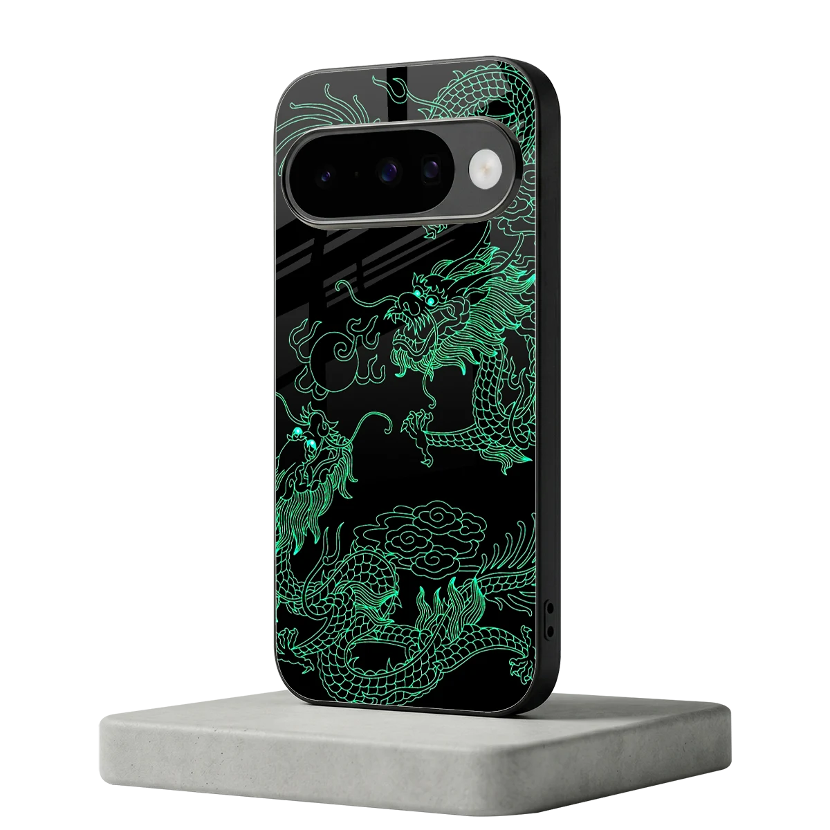 Dragons Green google pixel 10 mobile cover | shockproof glass phone case