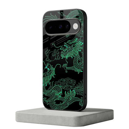 Dragons Green google pixel 10 mobile cover | shockproof glass phone case