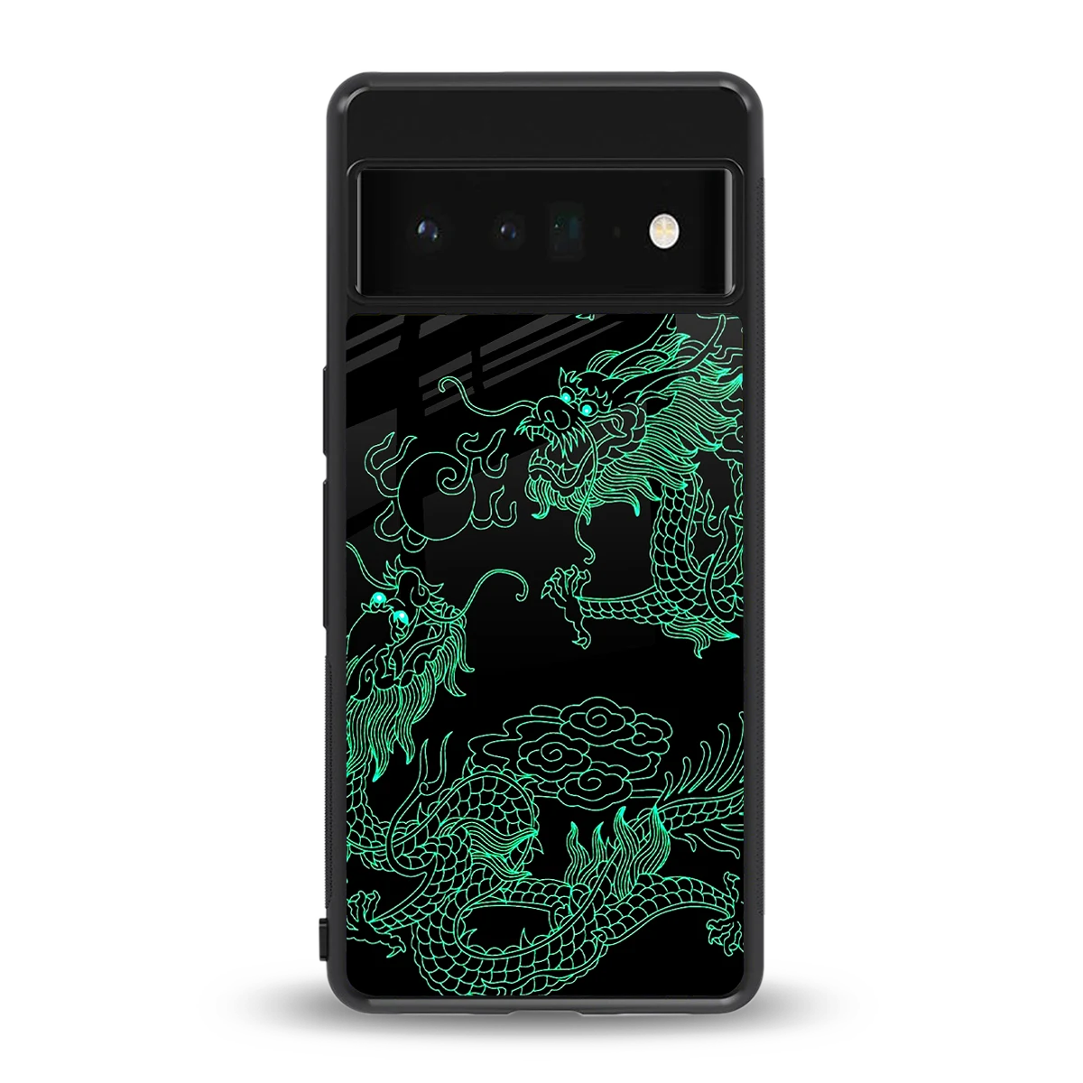 Dragons Green back phone cover | glass case for google pixel 6 pro