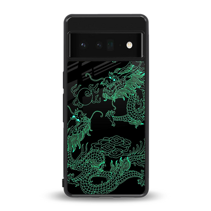 Dragons Green back phone cover | glass case for google pixel 6 pro