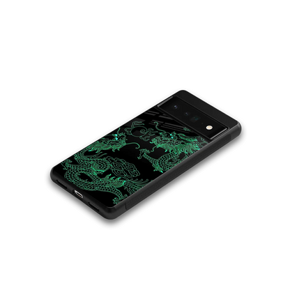 Dragons Green google pixel 6 pro mobile cover | shockproof glass phone case