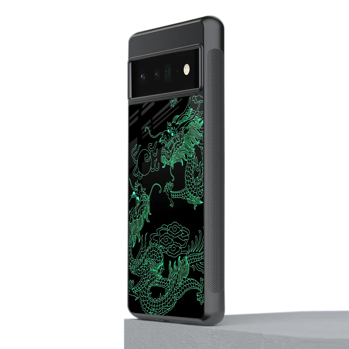 Dragons Green stylish phone case for google pixel 6 pro | glossy glass and slim fit
