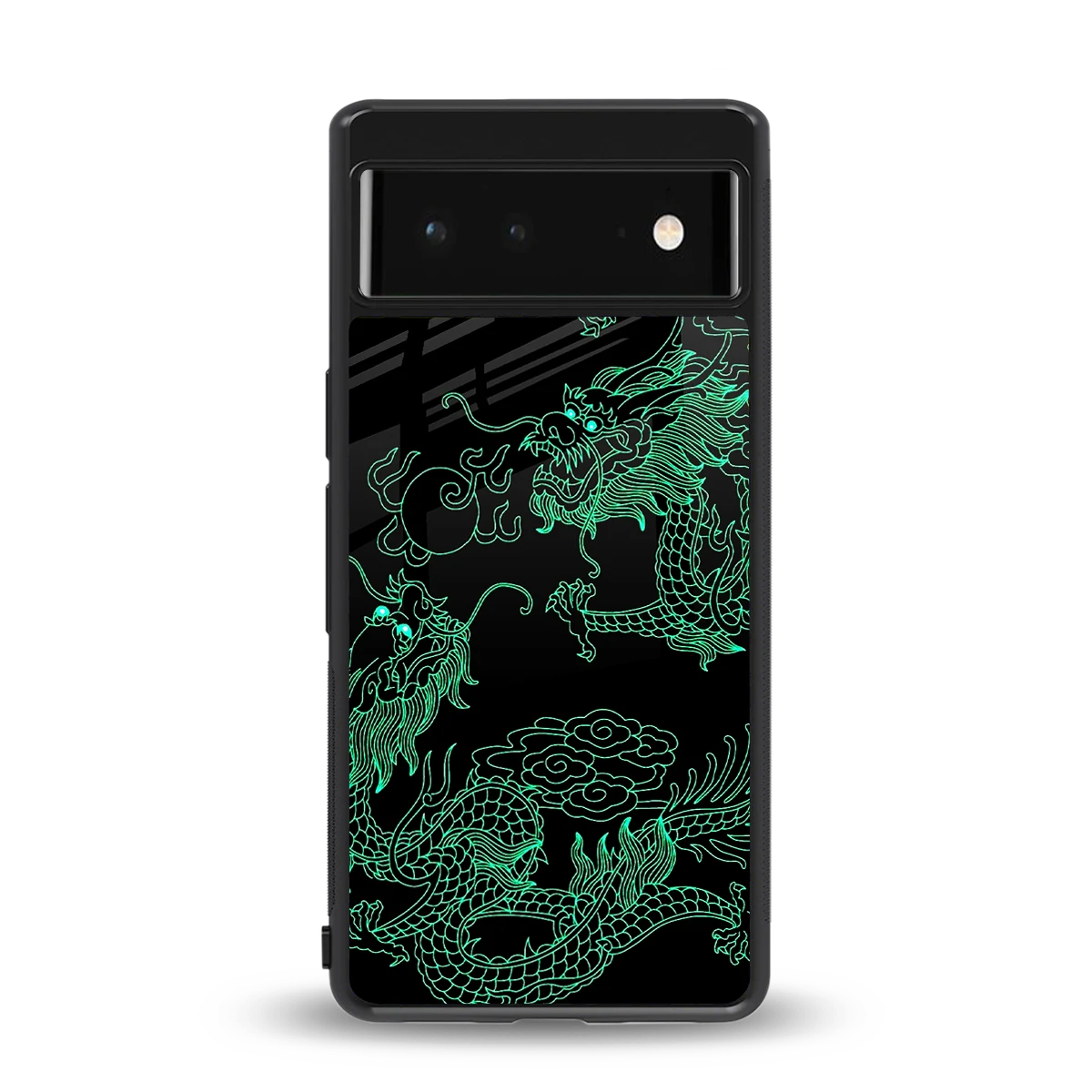 Dragons Green back phone cover | glass case for google pixel 6