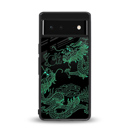 Dragons Green back phone cover | glass case for google pixel 6a