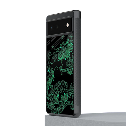 Dragons Green stylish phone case for google pixel 6 | glossy glass and slim fit